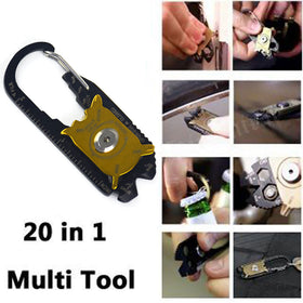 20 in 1 EDC Survival Carabiner